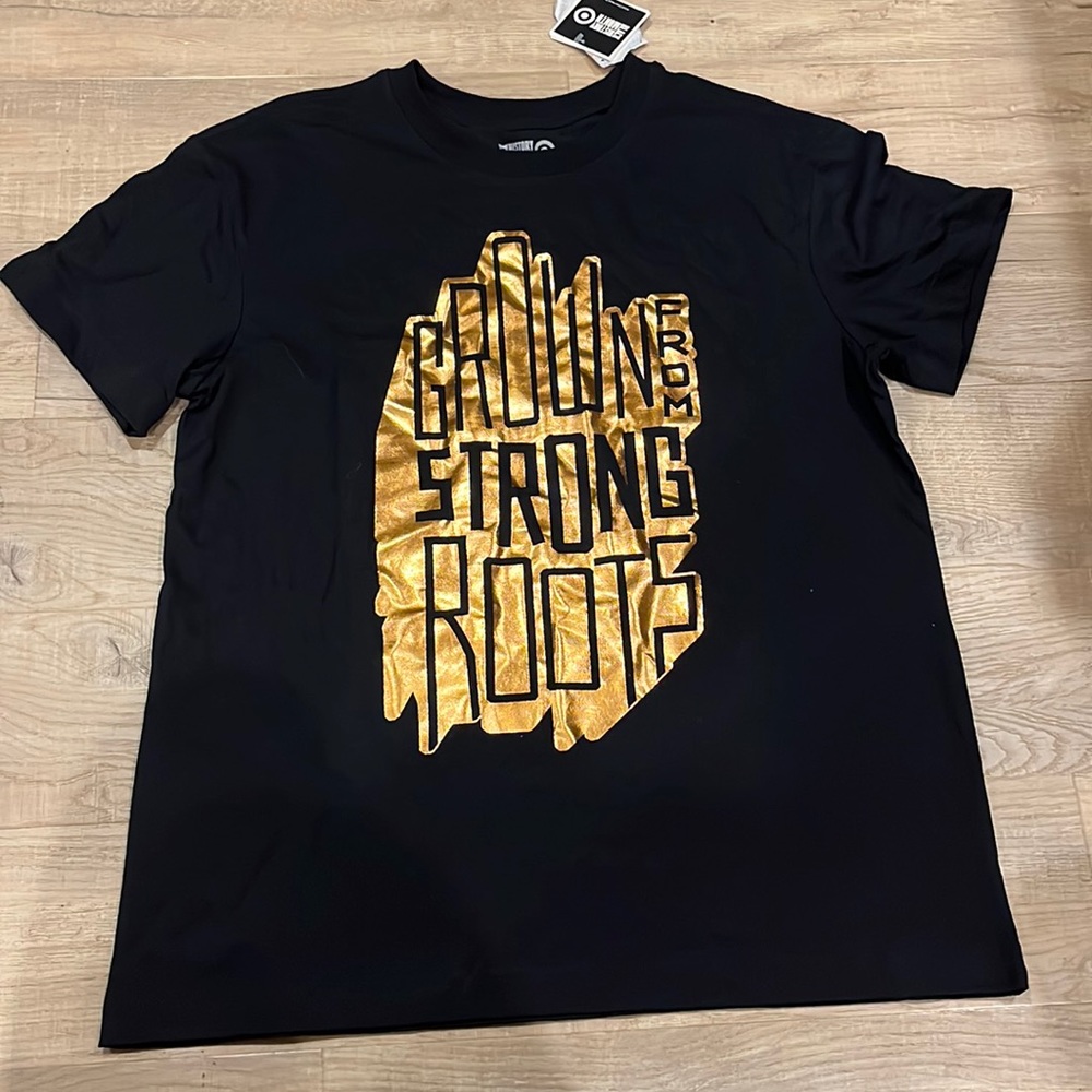 Black history month black L tshirt men